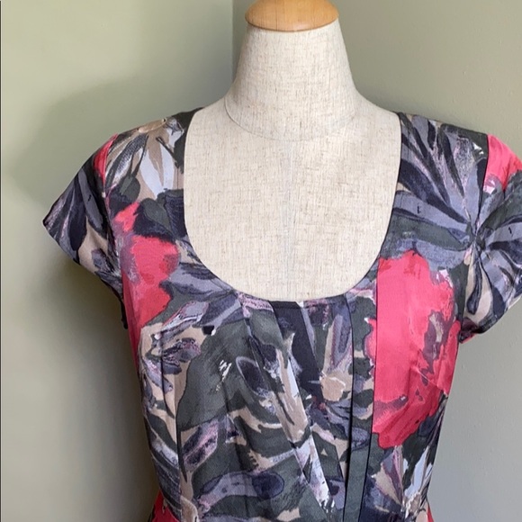 NWT!! Banana Republic MadMen Begonias Print Dress - Picture 4 of 9